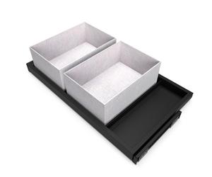 Organisateur de dressing avec coulisses - 2 paniers - 800 mm - noir EMUCA