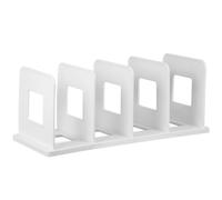 Organisateur de Fichiers Vertical de Bureau, Grand, Plastique Blanc | Compartiments Multiples, Panneaux Élargis, Rangement Stable, Accès Facile, pour Bureau et Documents
