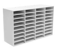 Organisateur de littérature, 36 compartiments, design durable, BLANC