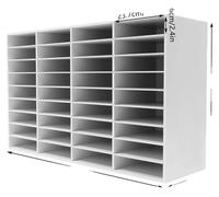 Organisateur de littérature, 36 compartiments, matériau PVC durable, couleur blanche