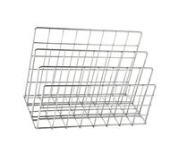 Organisateur de littérature de bureau en fer en métal avec sections verticales étagées pour magazines, livres, matériel d ' étude, organisateur de fichiers de bureau, porte-revues en fil, trieur