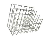 Organisateur de littérature de bureau en fer en métal avec sections verticales étagées pour magazines, livres, matériel d ' étude, organisateur de fichiers de bureau, porte-revues en fil, trieur