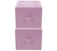 Organisateur de Maquillage de Table Empilable 2 Pièces en PS Pourpre | Coffret à Tiroirs, Ouverture Facile, Gain de Place, Anti-poussière, pour Vernis et Gloss