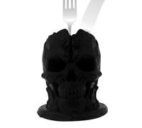 Organisateur de maquillage gothique - Porte-bureaux de crâne spooky, stockage de vanité d'Halloween, conteneur cosmétique effrayant | Boîte de rangement à thème foncé pour chambre, salle de bain, étag