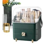 Organisateur de Maquillage pour Plan de Toilette Bacs Pinceaux Cosmétiques | Grand Organisateur Cosmétique Étanche Antipoussière Couvercle Transparent