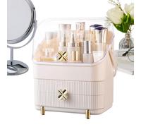 Organisateur de Maquillage pour Plan de Toilette Porte-Pinceaux Et | Grand Organisateur Cosmétique Étanche Antipoussière Couvercle Transparent