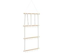 Organisateur de Nœuds pour Bébé Fille Mural en Bois et Polyester | Support de Bandeau Suspendu, Rangement pour Pinces à Cheveux et Colliers, Usage Chambre de Bébé