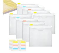 Organisateur de papier pour album de découpage 12 x 12 cm - Rangement transparent avec onglets adhésifs, étui multicompartiment compact et durable | Design léger et portable, organisation facile pour
