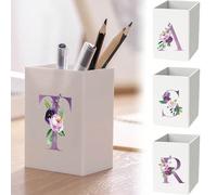 Organisateur de pinceaux de maquillage en acrylique, boîte de rangement carrée pour stylos et fournitures de bureau. Pot à pinceaux pour le bureau, la maison et la décoration. Boîte de rangement pour