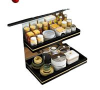 Organisateur de placard, design réglable, rangement robuste, noir, lot de 2
