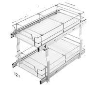Organisateur de placard extensible, en acier inoxydable robuste, avec séparateurs réglables, de 30 cm (12 pouces)