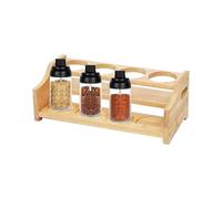 Organisateur de Porte-Épices | Organisateur 4 Emplacements et 2 Niveaux,Porte-Bouteilles et Pots pour Armoire | Pour Bocaux Huile d'Olive Sauce Soya Verres à Vin Vinaigrette Comptoir