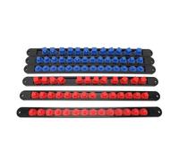 Organisateur de Rail de Douille, 6 Pièces Organisateur de Douille Pivotant à 360 ° Embout Amovible 1/4 Pouce X 28 Clips 3/8 Pouce X 28 Clips 1/2 Pouce X 24 Clips Supports de