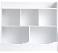 Organisateur de rangement en bois pour enfants - Rangement de jouets avec étagère - 5 Cubby Blancs