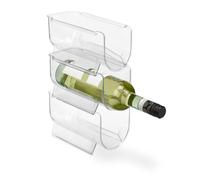 Organisateur de réfrigérateur Relaxdays pour Bouteilles, 3 pièces, empilable, H x l x P : 10,5 x 11 x 20,5 cm.