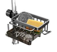 Organisateur de Robinet Détachable Sans Perçage Gain De Place Stable | Panier Égouttoir Vaisselle Pour Robinet D'Évier Pour Maison Salle de Bains Buanderie Garde-manger Gris pistolet
