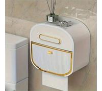 Organisateur de rouleau de papier toilette, décoration de salle de bain, porte-rouleau de papier toilette, 1 paquet. Organisateur de papier toilette - Conception imperméable, monté au mur, porte-papie
