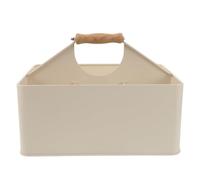 Organisateur de Stockage de Semences à 4 Compartiments | Poignée en Bois, Surface Polie et Finition Métallique, pour Semences, Sachets, Balcon et Bordure