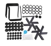 Organisateur de Support à épices Rotatif de 18 Pots avec étiquettes pour Comptoir de Cuisine Moderne, Design Compact Noir