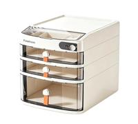 Organisateur de tiroir bureau Grande capacité transparente avec serrure | Organisateur Tiroirs Meuble Classeur Pour Factures Reçus Documents A4 Petite Monnaie Chambre Bureau Étude Et Dortoir