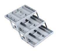 Organisateur de tiroir Foppla, organisateur de tiroir pliable multi-niveaux avec compartiments ajustables polyvalents pour fournitures de bureau et cuisine (Gris une rangée trois couches)