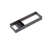 Emuca - Organisateur pour tiroir, 150x470 mm, Gris Anthracite, Acier et Bois