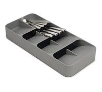 Organisateur de tiroir -Range-couverts compact - 8 compartiments - Gris