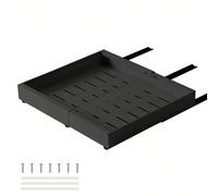 Organisateur de tiroir télescopique, profondeur 42 cm, auto-adhésif, sans perçage, extensible, tiroir de rangement en acier au carbone (largeur 31-52 cm/42-68 cm) Conception télescopique ajustable : L