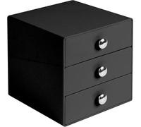 Organisateur de tiroir transparent noir, 4 pièces