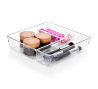 Organisateur de tiroir transparent - VILDE - 23x23x5,5 cm - 3 compartiments - Résistant -40°C à +50°C