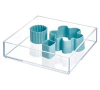 Organisateur de tiroirs Ibenzoa®, boîte de rangement empilable de 20,3 x 20,3 x 5,1 cm – multifonctionnelle pour la cuisine (couverts), la salle de bain (cosmétiques) et le bureau (stylos), durable