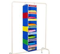 Organisateur de vêtements de la semaine portant pliable mobile à 2 crochets | rangement de penderie pour , camping-car, tenue, chemise, pantalon, jean, pull,