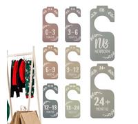 Organisateur de vêtements en Bois pour bébé - 18 x 8 cm, 8 séparateurs de | cintres, matériau durabl respectueux de l'environnement, Design léger et élégant, Utilisation Facile | Rangement organisé