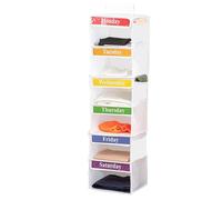 Organisateur de vêtements pour - Étagère de garde-robe hebdomadaire, crochet de rangement pliable | Design pratique en tissu durable, solution spatiale légère pour chambre à coucher maternelle