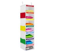 Organisateur de vêtements pour placard portant pliable mobile à 2 crochets | Organisateurs de rangement pour jeans pull sweatshirt hoodie robe tenue dortoir université