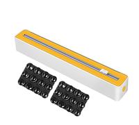 Organisateur D'emballage Avec Coupeur-distributeur De Film Alimentaire 36x5x5.6cm, Coupe-film Alimentaire Portable Et Robuste | Rangement Peu Encombrant Pour Réfrigérateur De Cuisine En Papier Sulfuri