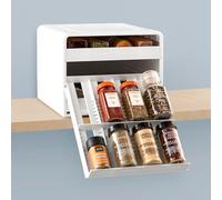 Organisateur d'étagère à herbes réglable - pratique pour les armoires de cuisine - 24 bouteilles