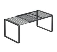 Organisateur d'étagère réglable, organisateur d'armoire extensible, | S'ajuste pour s'adapter aux dessus du réfrigérateur, conception stable et antidérapante, le maillage empêche les chutes