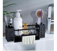 Organisateur d'Évier - Cuisine - Acier Inoxydable - Vidange Automatique - 3 Compartiments - Durable