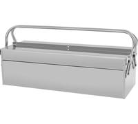 Organisateur d'outils - Boîte à outils - Deux niveaux - Pliable - Dimensions 53×20 cm - Inox 410 - Trou de serrure 8 mm - Épaisseur de paroi 0,5 mm - Argenté