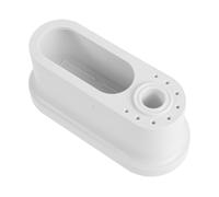 Organisateur D'outils pour Perceuse à Ongles 8 Trous en Plastique Blanc | Support de Bureau pour Machine et Embouts, Rangement Compact pour École D'ongles, Format 80x32mm