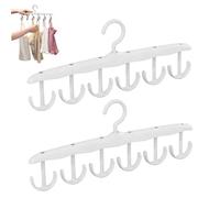 Organisateur du Chapeau de 2 pcs, Porte-capsages en Plastique Rotatif à 360 ° avec 12 Crochets, Crochets de Chapeau à économie d'espace, cintres vêtements, Porte-Courroie Multifonction pour Les CIN