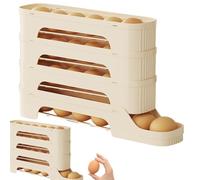 Organisateur d'œufs pour frigo Organisateur De Réfrigérateur À Roulement | support Distributeur à roulement automatique pour frigo, organiseur pour placards de cuisine, bac et garde-ma