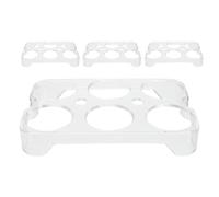 Organisateur D'œufs pour Réfrigérateur 4 Pièces en Plastique | Boîte Fixe Empilable, Usage Polyvalent, Lot de 4, Finition Simple et Élégante