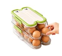 Organisateur d'œufs pour réfrigérateur Grand Distributeur Transparent | Range-œufs de frigo pour cuisine, comptoir, placard, garde-manger et congélateur