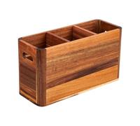 Organisateur d'ustensiles pour plan de travail, avec poignée et compartiment rustique pour le rangement, grand support de plan de travail pour ustensiles de cuisine | Pour couverts, cuillère, spatule
