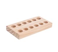 Organisateur en Bois à 12 Trous pour Pinces et Outils DIY, Atelier | Bois Massif Couleur Kaki, Compartiments Multiples, Accès Rapide, Rangement Compact pour Établi de Maroquinerie et Sculpture