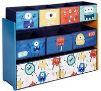 Organisateur-étagère pour jouets et livres Ginger Home - Monster, avec 9 boîtes