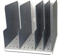 Organisateur Modulotop, composé de 5 séparateurs pour documents au format DIN A4, de couleur gris clair
