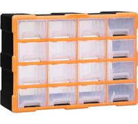 Organisateur multi-tiroirs avec 16 tiroirs centraux 52x16x37 cm